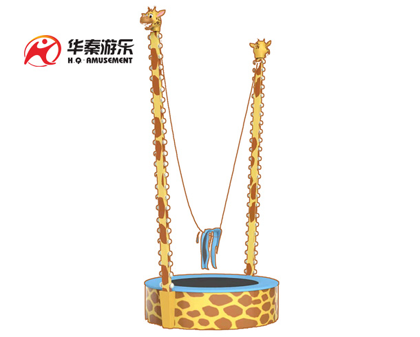 單人簡易手搖蹦床      